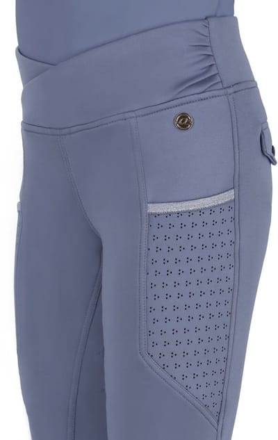 Qhp Paardrijlegging Qhp Aubree Full Grip Kids Lichtblauw - 140