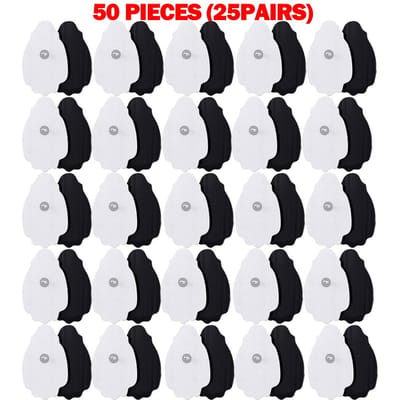 50 Pièces Coussinets Électrodes Stimulateur Musculaire Patchs Gel Patchs Machine de Thérapie Numérique Patchs Masseur pour Soulagement de la Douleur