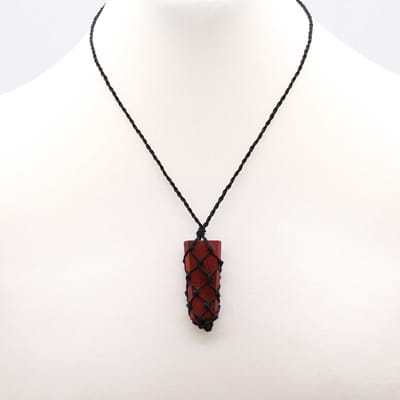 Ancient Wisdom - Hanger - Druppelvormige rozenkwarts met gevlochten ontwerp - Edelsteen - Sieraad - Hartchakra - Spiritueel - Energie