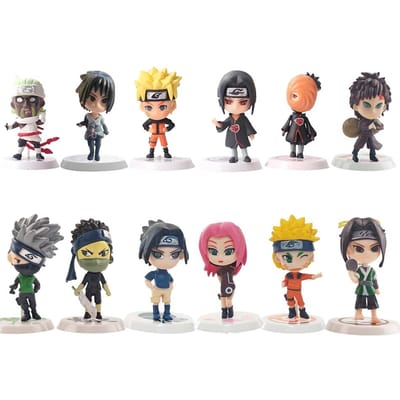 12 stuks/set Anime Figuur Naruto Shippuden Hinata Sasuke Itachi Kakashi Gaara Actiefiguur Q Versie PVC Figuren Speelgoed Cadeau