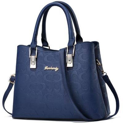 Handtas Laatste Trendy Stijl Middelbare Leeftijd Vrouwen Tas Moeder Grote Capaciteit Hoge Kwaliteit Enkele Schouder Crossbody Tas . blue