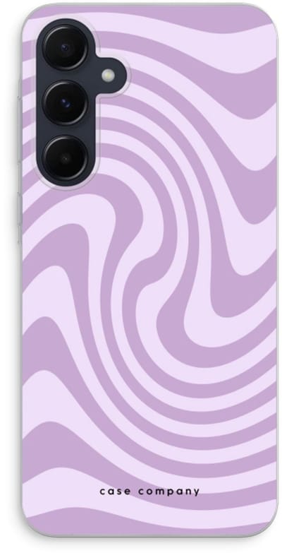 Case Company® - Hoesje geschikt voor Samsung Galaxy A55 hoesje - Swirl Paars - Soft Cover Telefoonhoesje - Bescherming aan alle Kanten en Schermrand