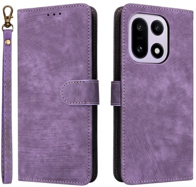 Coverup Hoesje - Geschikt voor OnePlus 15 Hoesje - Coverup Book Case met Koord - Paars