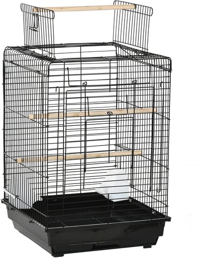 PawHut Vogelkooi - Staal - 40x40x59cm - Zwart