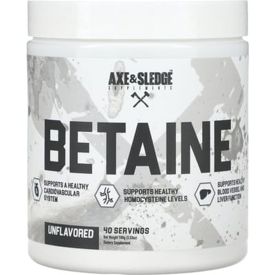 Ax & Sledge Supplementen, Basic, Betaïne, Ongezoet, 3,53 oz (100 gr)