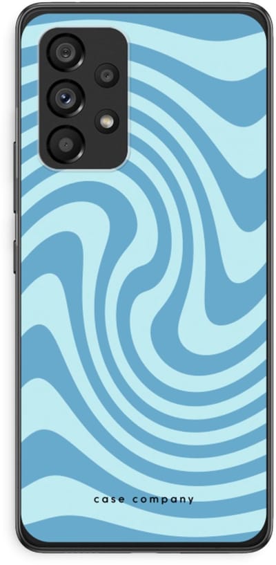 Case Company® - Hoesje geschikt voor Samsung Galaxy A53 5G hoesje - Swirl Blauw - Soft Cover Telefoonhoesje - Bescherming aan alle Kanten en Schermrand
