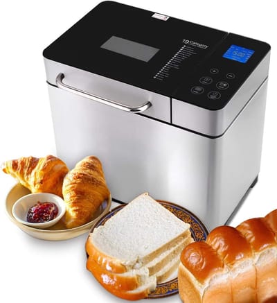 Broodmaker - Broodbakmachine - Zelf brood bakken - Automatische ingrediëntenbox - 1000 g - Zilver
