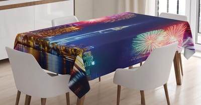 ABAKUHAUS Tafellaken Stad – Vuurwerk – 140×170 cm – kleurvast outdoor