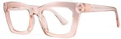 XYZ Eyewear Leesbril Roze +1.00 - Dames - Heren - Leesbrillen - Trendy - Lees bril - Leesbril met sterkte - Voordeel - Groot Montuur - Met sterkte +1.00