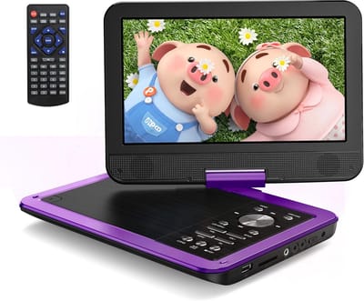 Draagbare DVD speler - Portable DVD speler - Met USB en Accu - Voor in Auto - Filmscherm