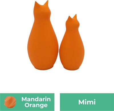 Mimi - Oranje - 30CM - 3D geprinte vaas - Geschikt voor kunst en droogbloemen
