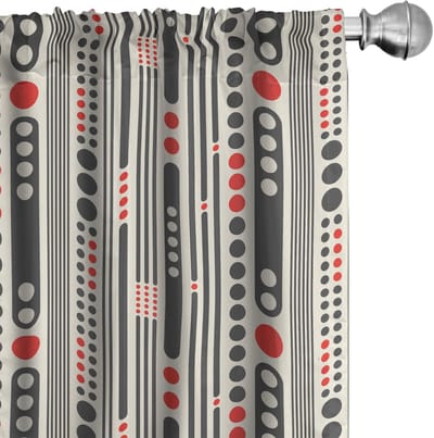ABAKUHAUS – Moderne geometrische gordijnen – 2-delige set 75×175 cm microvezel
