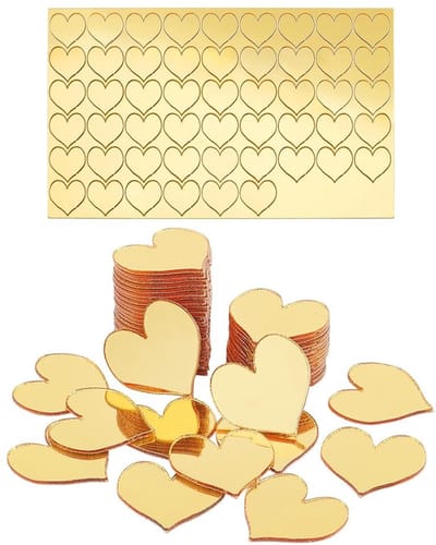 Dailygoods- Spiegelstickers Gouden 100 Stuks - Zelfklevende Spiegeltegels - Acryl Mozaïek - Decoratie voor Muren/Vloeren - 19,5 mm Grootte - Spiegelmozaïek