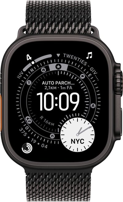 Apple MGHR4ZM/A slimme draagbare accessoire Band Zwart Titanium - Small - 49mm