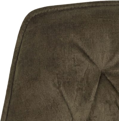 Set van 2 eetkamerstoelen MCW-L80, keukenstoel met draaibare armleuningen en automatische terugvering, fluweel 440 g/m² ~ suède-look, olijfgroen