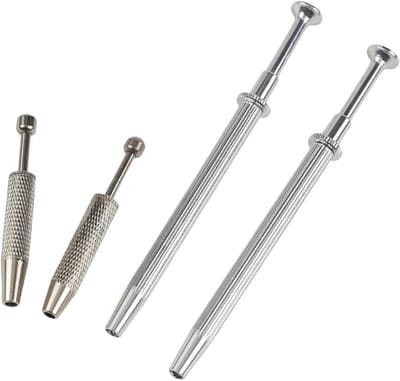 Pincet Houder Set - Grabber Gereedschap - Edelstenen Oppakken - 4 en 3 Klauwen - 122mm - Zilver