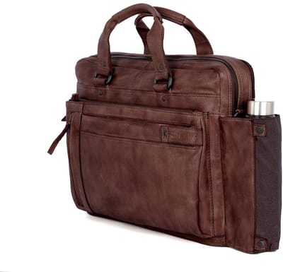 Leren Laptoptas - 15.6 inch - Brutus - Donkerbruin