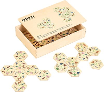 Educo Hexagon Natuur - Educatief speelgoed - Kinder speelgoed - Sensorisch speelgoed - Klassiek spel