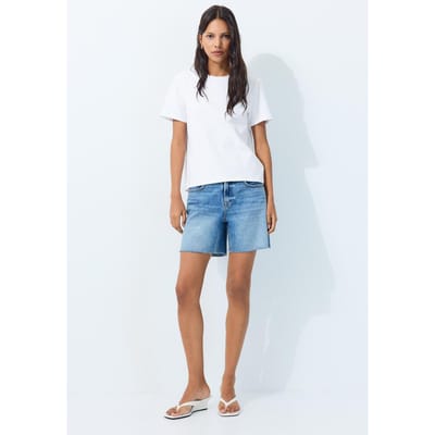 Stradivarius T-shirt met korte mouwen  Ecru XS