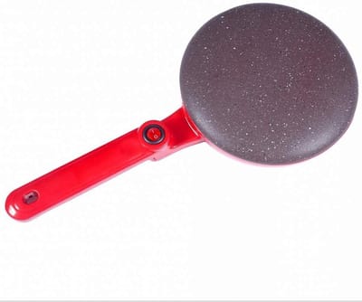 Crêpe Maker - Pannenkoekenpan Elektrisch - Snelle Snacks Maken - Anti-aanbaklaag - 20cm Diameter - Wit Rood