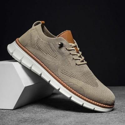 Breeze Schoenen voor Heren Urban Stijlvolle Comfort Oxfords Formeel Zakelijk Wandelschoenen voor Mannen Antislip Dress Sneakers voor Bruiloft 41 kaki