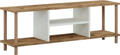 TV meubel Ærøskøbing 120x29x43 cm houtkleurig wit