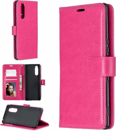 Bookcase Geschikt voor: Sony Xperia 5 III - Roze - portemonee hoesje