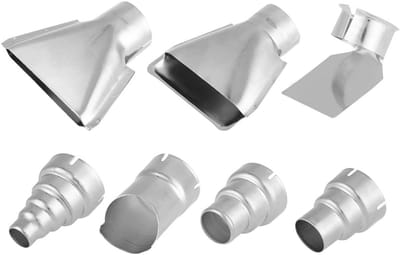 Heteluchtpistool Mondstukken - Reparatieset Accessoires - Precisie Reparatie Werk - 7-delige Roestvrij Staal Set - 35 mm Diameter