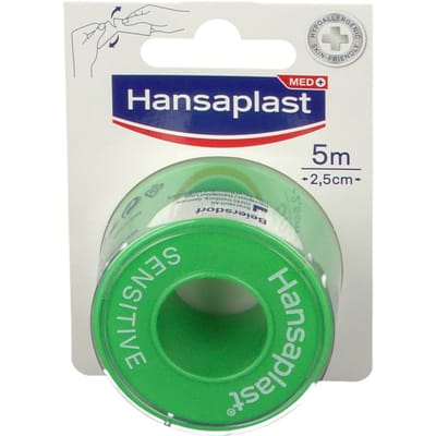 Hansaplast - Hechtpleister Sensitive - Zacht voor de Huid - 5m x 2.5cm