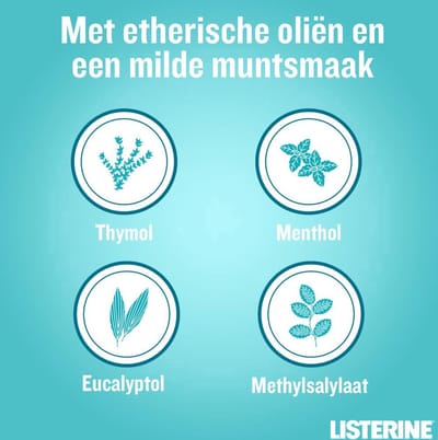 Listerine Cool Mint Milde Smaak Mondspoeling - 6x500ml - Voordeelverpakking