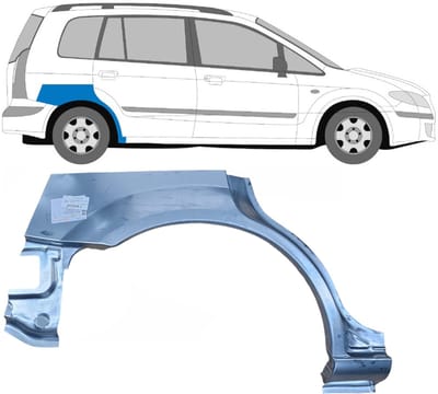 Reparatiepaneel achterspatbord voor Mazda Premacy 1999-2005 / Rechts