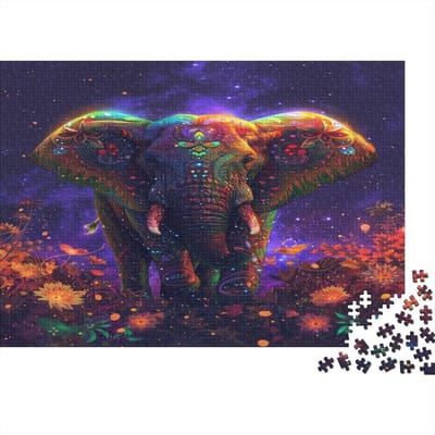 Olifant Puzzel - Legpuzzel Volwassenen - Ontspannend Tijdverdrijf - Precisie Pasvorm Onderdelen - 75 x 50 cm