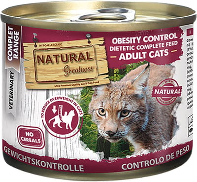 Natural Greatness Kat Dieetvoer - Graanvrij, Monoproteïne Kalkoen - 200 gr Obesitas, Diabetes