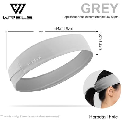 Bandeaux de Sport Wrels Convient aux Hommes Femmes Salle de Sport Yoga Sueur Course à Pied Bandeaux pour Cheveux Bandeaux Doux Élastiques Extensibles Bandes de Sueur Sport Extérieur grise