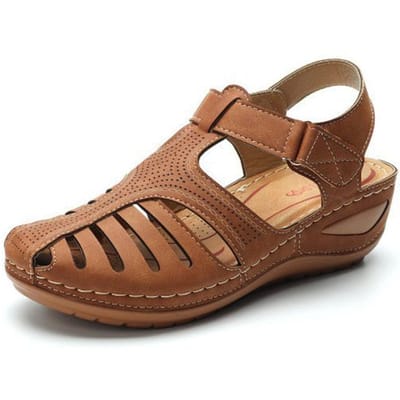 Damessandalen Klassiekers Zomerschoenen Voor Dames Zomersandalen Sleehakken Sandalias De Mujer Met Laag Plateau Schoenen Vrouwelijk 36 bruin