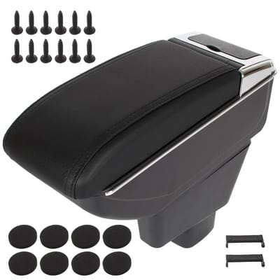 MODECAR - Podłokietnik Suzuki SX4 Fiat Sedici - Zwart - Ekoskóra