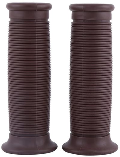 Motorfiets Handgrepen - Vintage Stuurhoezen - Veilige Grip - Antislip Rubber - Universeel 22/25mm - Taupe