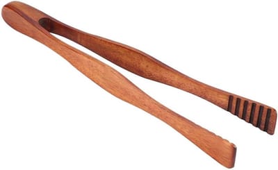 Natural nanmu multifunctional cooking tongs - anti-corrosion and durable - smooth and thornless - universal for salads, grilling and baking - retains the original wood texture