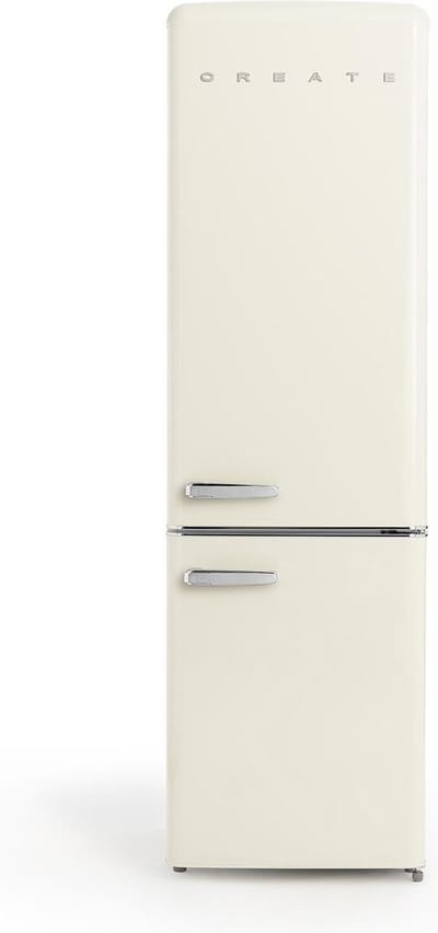 CREATE - Koelkast met vriezer - Combi koelkast - Capaciteit 244L - 3 verwisselbare planken - ECO Friendly - Gebroken wit - FRIDGE STYLANCE