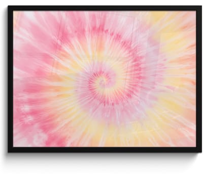 Poster in lijst - Fotolijst 80x60 cm - Posters - Patroon - Tie Dye - Pasteltinten - Roze - Posterlijst zwart - Decoratie - Wanddecoratie woonkamer - Muurdecoratie slaapkamer