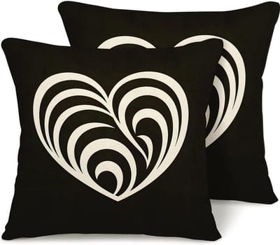 Kussenhoezen Set - Kussenslopen Sierkussens - Woonkamer Decoratie - Dubbelzijdig Bedrukt - 70x70 cm - Zwart Wit