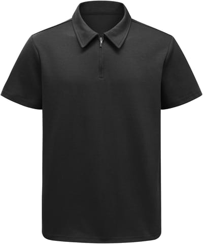 ALLTHEMEN Heren Halfritspolo Casual Kort - Ademend Vochtafvoerend - S