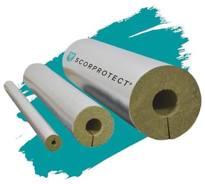 Aluminium Buisschaal voor Steenwol Isolatie - 0,040 W/MK (28 x 60 mm)