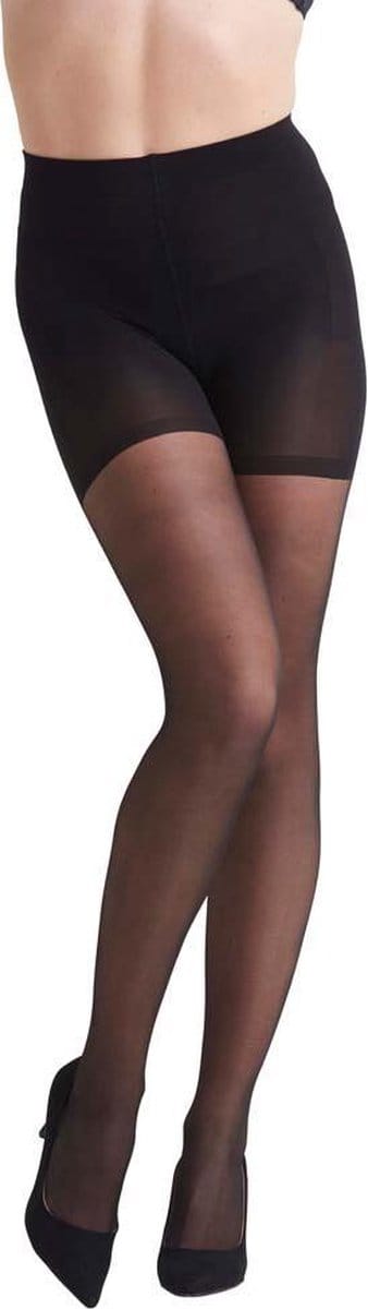 NO-MI Bodywear - Corrigerende Panty 15 Denier met Hoge Tailleband - Zwart - Maat S
