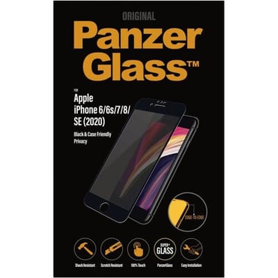 PanzerGlass Edge2Edge Privacy P2679 Screenprotector (glas) met privacyfolie Apple IPhone SE (Gen.3, 2022), IPhone SE (Gen.2, 2020), iPhone 8, iPhone