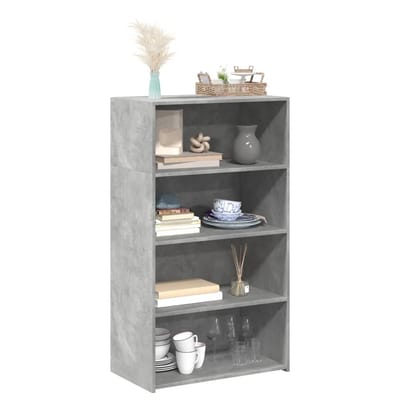 vidaXL - Hoge - kast - 70x41x124 - cm - bewerkt - hout - betongrijs