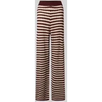 Wide leg gebreide broek met elastische band