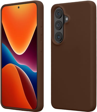 kwmobile telefoonhoesje geschikt voor Samsung Galaxy S26 - Hoesje met siliconen coating - Smartphone case in chocoladebruin