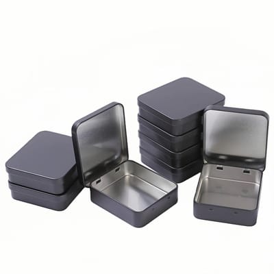 Allecto - Metalen Opbergdozen - Set van 8 - Compact en stevig - Zwart