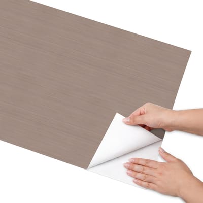 Coloray Meubel Wrap Folie - Bruin Meubelfolie - 50x100 cm - Plakfolie Meubels Bruine lijnen - Decoratiefolie Zelfklevend - Minimalist Meubelfolie - Meubelfolie Zelfklevend - Badkamer decoratie - Texturen